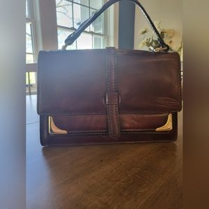 Italian Leather- Vintage Genuine Leather Caggiano Purse Made in Florence Italy